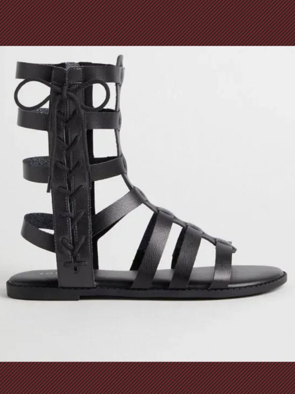 NWT Torrid Black Caged Lace Up Gladiator Sandal 9 9WW - Picture 3 of 6